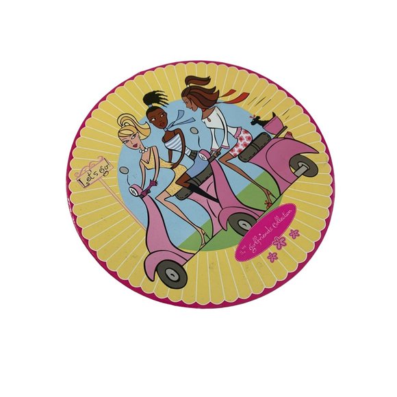 Mary Kay Lets Chat Salad Plate Set of 4 Lets Primp Lets Go Lets Shop 8 in Diamet - Picture 1 of 6